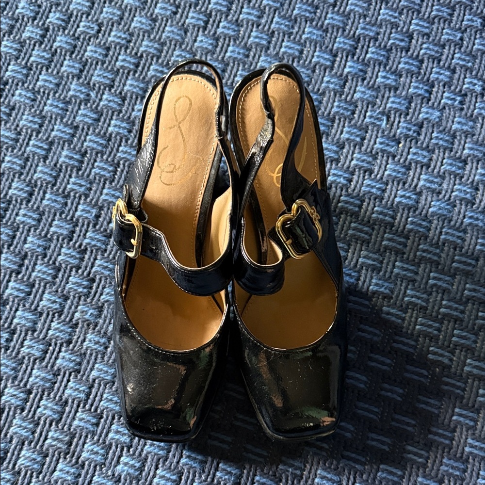 Sam Edelman Black Patent Leather Heels